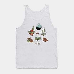 Cute camping stickers Tank Top